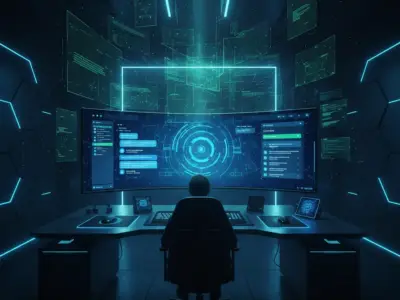 Futuristic AI search interface representing Generative Engine Optimisation