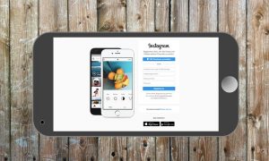 Instagram app open on a phone for influencer outreach